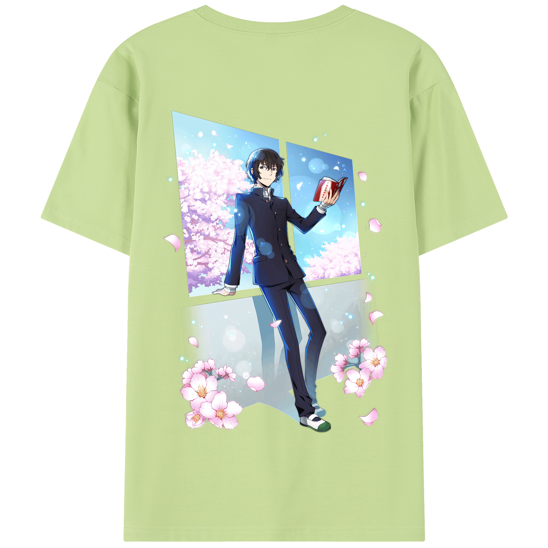 （画像用） 文豪ストレイドッグス Bungo Stray Dogs 綿100％半袖Tシャツ（背面プリント）